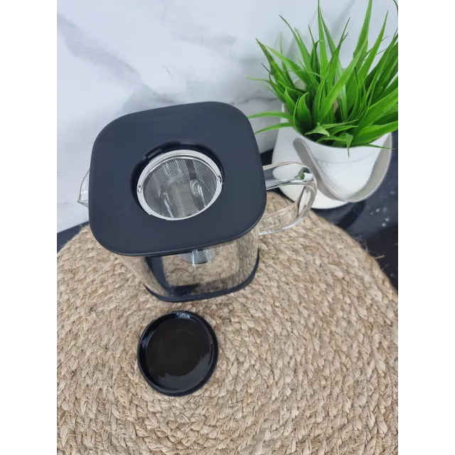 Заварник зі з'ємним ситечком 1000мл скло/нерж.сталь 0777M ᐉ 0777M - Kamille - класна ціна в ProPosud