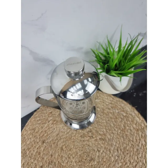 Френч-пресс 600мл нерж.сталь стекло 0772M ᐉ 0772M - Kamille - класная цена в ProPosud