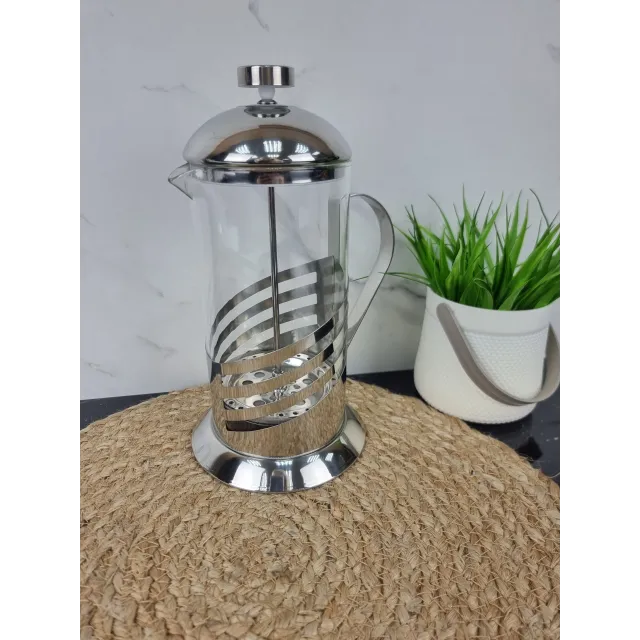 Френч-прес 350мл нерж.сталь скло 0772S ᐉ 0772S - Kamille - класна ціна в ProPosud