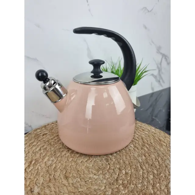 Чайник 2,5л зі свистком емаль 1040B ᐉ 1040B - Kamille - класна ціна в ProPosud