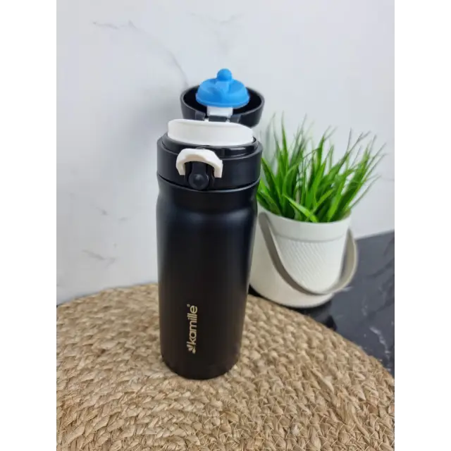 Термос-пляшка 360мл нерж.сталь (блак.сал.чорн.) 2005 ᐉ 2005 - Kamille - класна ціна в ProPosud