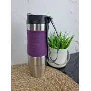 Термокухоль 480мл з нерж.сталі м'яка вставка з ремінцем (сір.фіол.блак.беж.) 2051 ᐉ 2051 - - класная цена в ProPosud