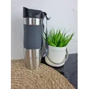 Термокухоль 480мл з нерж.сталі м'яка вставка з ремінцем (сір.фіол.блак.беж.) 2051 ᐉ 2051 - - класная цена в ProPosud