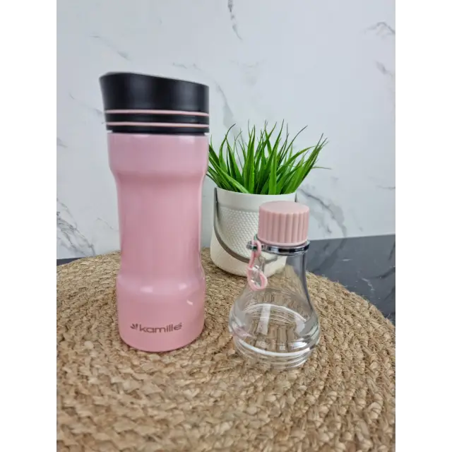 Термокухоль 320мл з нерж.сталі (чорн.біл.рож.блак.бір.) 2061 ᐉ 2061 - Kamille - класна ціна в ProPosud