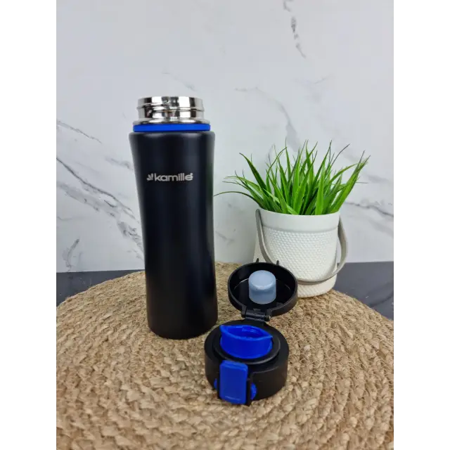 Пляшка спортивна 500мл з нерж.сталі (черв.чорн.зел.син.) 2066 ᐉ 2066 - Kamille - класна ціна в ProPosud