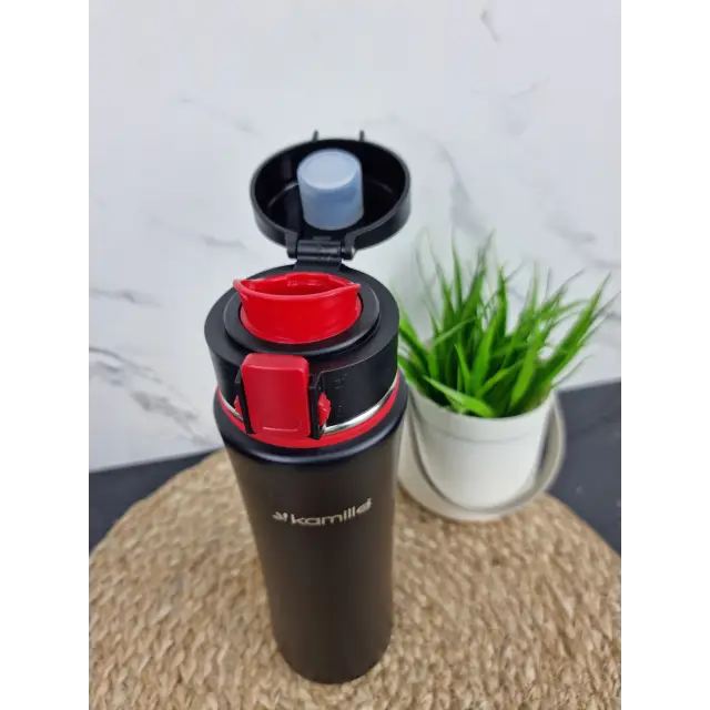 Пляшка спортивна 500мл з нерж.сталі (черв.чорн.зел.син.) 2066 ᐉ 2066 - Kamille - класна ціна в ProPosud