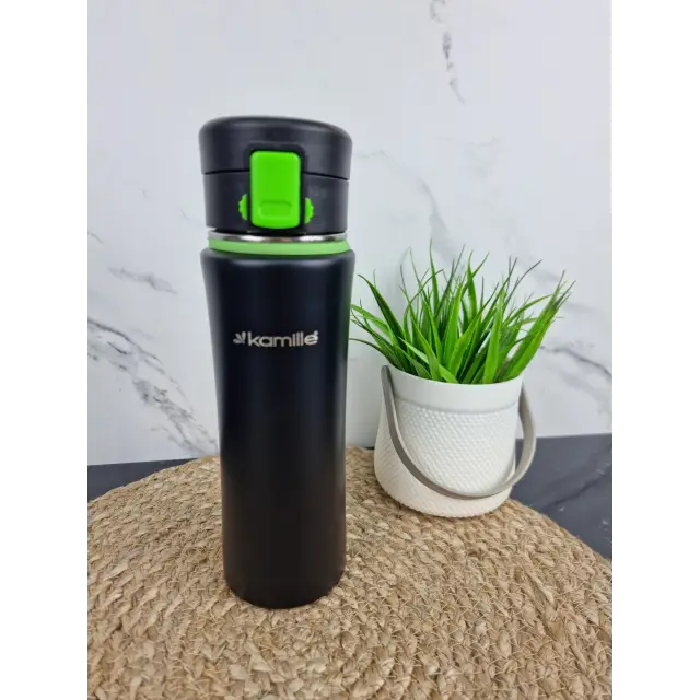 Пляшка спортивна 500мл з нерж.сталі (черв.чорн.зел.син.) 2066 ᐉ 2066 - Kamille - класна ціна в ProPosud