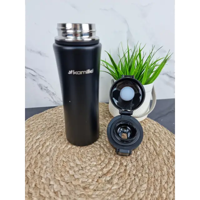 Пляшка спортивна 500мл з нерж.сталі (черв.чорн.зел.син.) 2066 ᐉ 2066 - Kamille - класна ціна в ProPosud