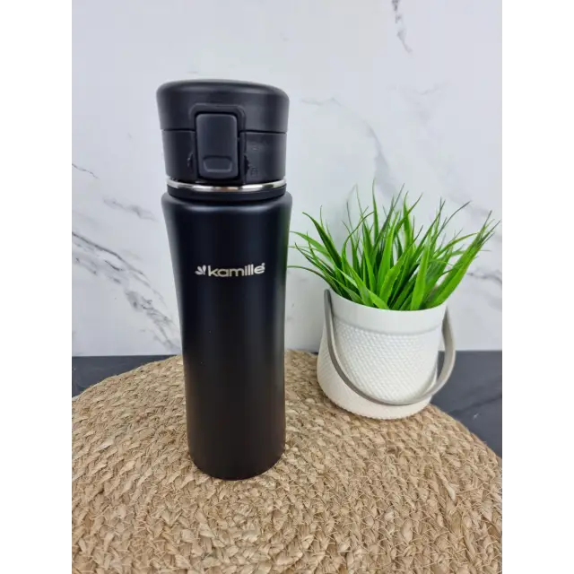 Пляшка спортивна 500мл з нерж.сталі (черв.чорн.зел.син.) 2066 ᐉ 2066 - Kamille - класна ціна в ProPosud