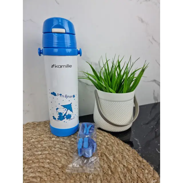 Термос дитячий 500мл з ручками (рож.зел.блак.) 2086 ᐉ 2086 - Kamille - класна ціна в ProPosud