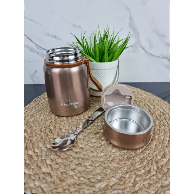 Термос харчовий 530мл з нерж.сталі (сір.зол.) 2099 ᐉ 2099 - Kamille - класна ціна в ProPosud