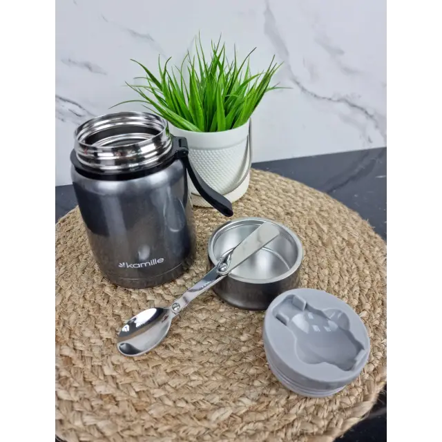 Термос харчовий 530мл з нерж.сталі (сір.зол.) 2099 ᐉ 2099 - Kamille - класна ціна в ProPosud