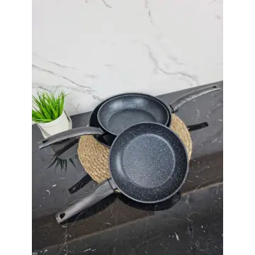 Набор сковородок 20см 24см 28см антипр.покрытие Black marble 4124 ᐉ 4124 - Kamille - класная цена в ProPosud 2