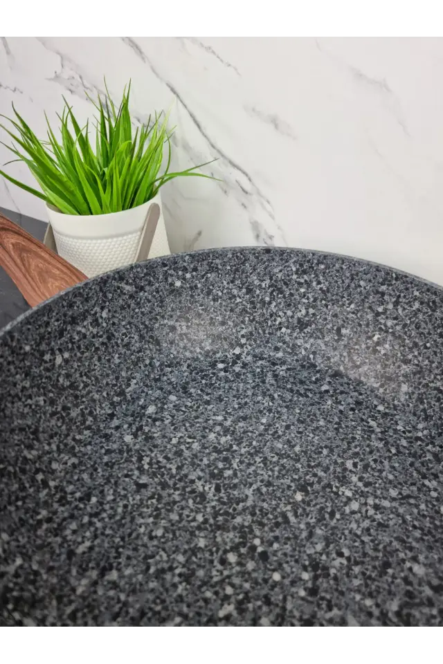 Сотейник 28см антипр.покрытие Grey marble 4167 ᐉ 4167 - Kamille - класная цена в ProPosud