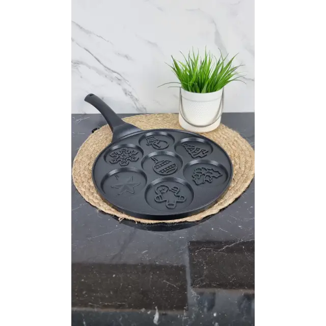 Сковорідка для оладок 26см антипр.покриття індукція Різдвяна 4210 ᐉ 4210 - Kamille - класна ціна в ProPosud