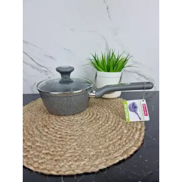 Ковш 1,2л антипр.покрытие стекл.крышка (гранит) 4279GR ᐉ 4279GR - Kamille - класная цена в ProPosud