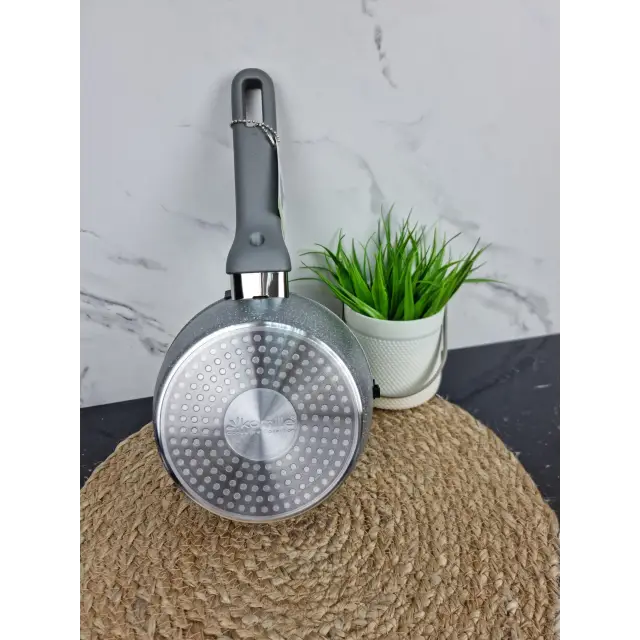 Ківш 1,2л антипр.покриття скл.кришка (граніт) 4279GR ᐉ 4279GR - Kamille - класна ціна в ProPosud