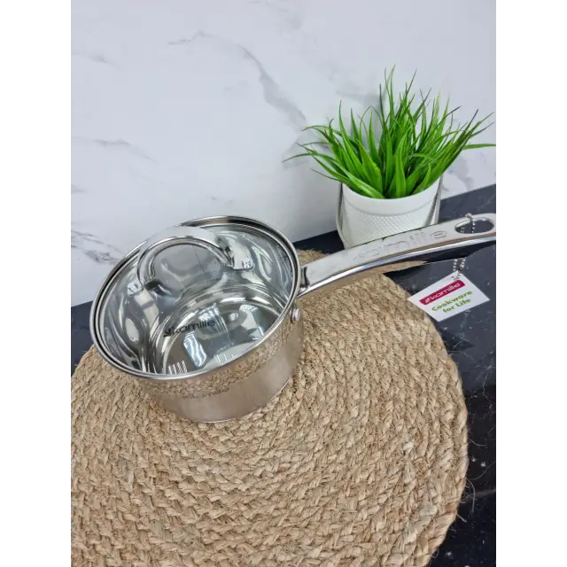 Ківш 2,0л нерж.сталі скл.кришка 4227S ᐉ 4227S - - класна ціна в ProPosud