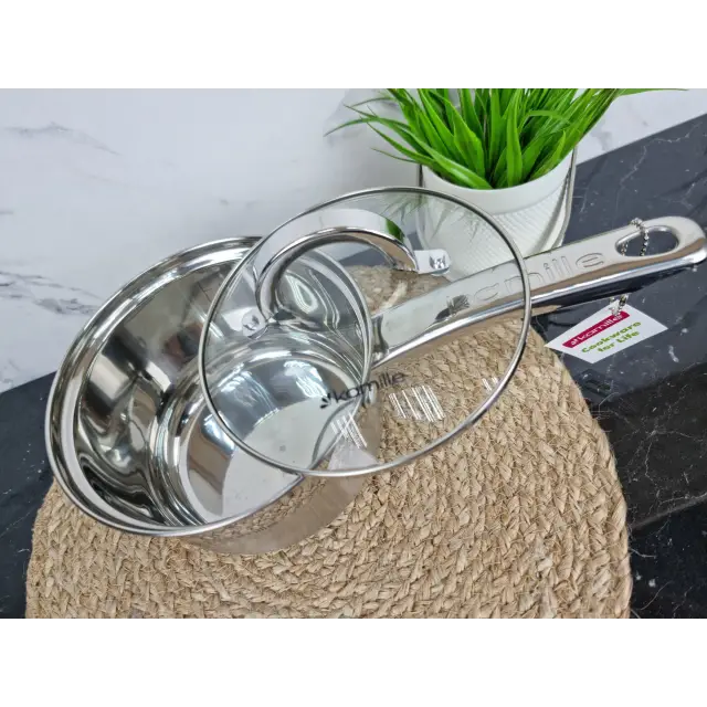 Ківш 2,0л нерж.сталі скл.кришка 4227S ᐉ 4227S - - класна ціна в ProPosud