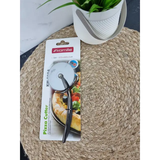 Ніж для піци 17,5*6,8*2см нерж.сталь ручка з TPR-вставкою 5084 ᐉ 5084 - Kamille - класна ціна в ProPosud