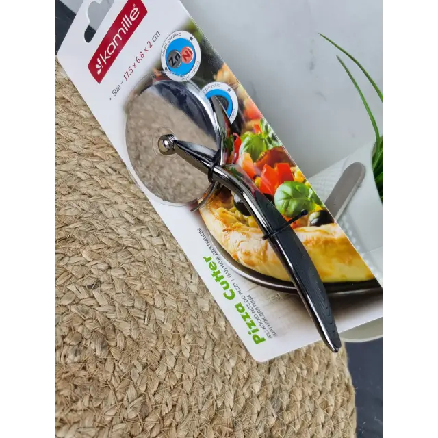 Ніж для піци 17,5*6,8*2см нерж.сталь ручка з TPR-вставкою 5084 ᐉ 5084 - Kamille - класна ціна в ProPosud