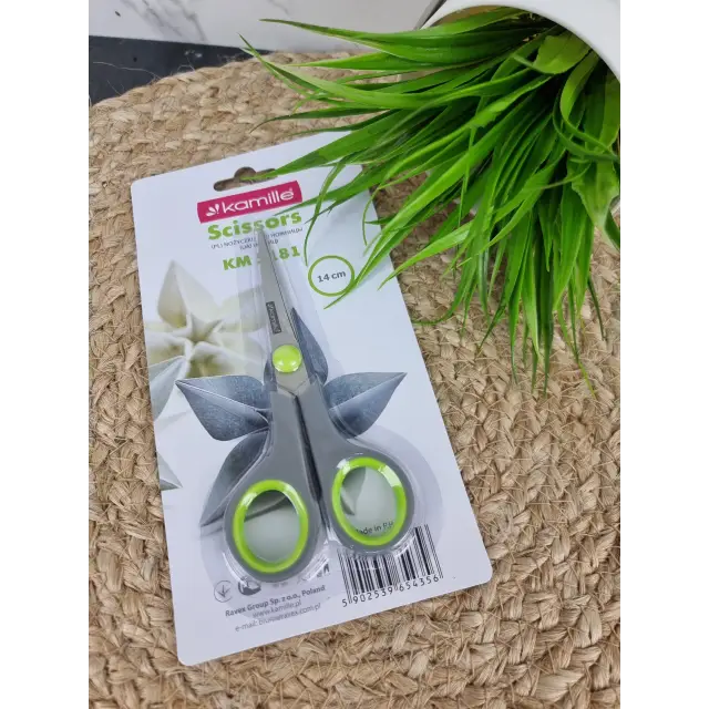 Ножницы универсальные 14см из нерж.стали с пластиковыми ручками 5181 ᐉ 5181 - Kamille - класная цена в ProPosud