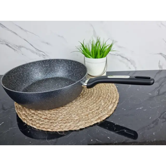 Сотейник 28*8,5см антипр.покриття (чорний мармур) 5395MR ᐉ 5395MR - Kamille - класна ціна в ProPosud