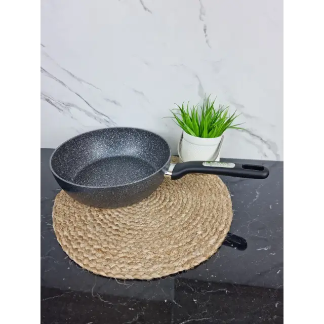 Сотейник 26*8,0см антипр.покриття (чорний мармур) 5393MR ᐉ 5393MR - Kamille - класна ціна в ProPosud