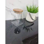 Ємність для сипучих 9*9*11,6см з кришкою скло 9036 ᐉ 9036 - - класна ціна в ProPosud