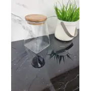 Ємність для сипучих 9*9*11,6см з кришкою скло 9036 ᐉ 9036 - - класна ціна в ProPosud