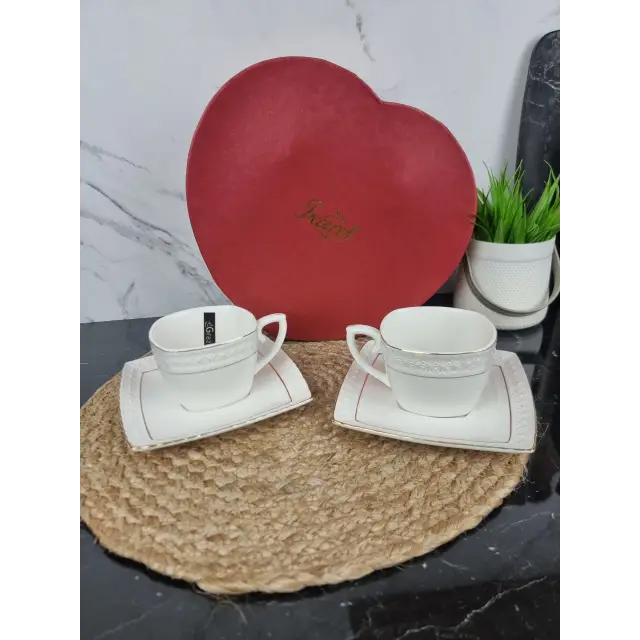 S507009-AGIFT Набір чайний 4-пр. 2*240мл квадрат з блюдцем ᐉ S507009-AGIFT - - класная цена в ProPosud