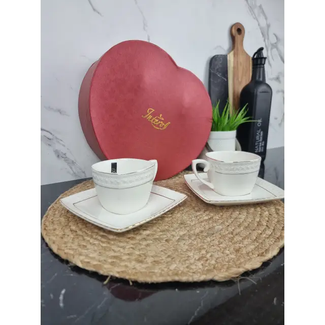 S507009-AGIFT Набір чайний 4-пр. 2*240мл квадрат з блюдцем ᐉ S507009-AGIFT - - класная цена в ProPosud