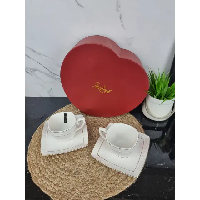 S507009-AGIFT Набір чайний 4-пр. 2*240мл квадрат з блюдцем ᐉ S507009-AGIFT - - класная цена в ProPosud