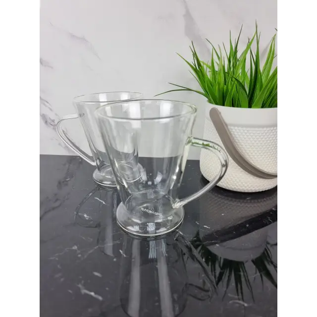 Набір чашок 2*250мл подвійне скло 9019 ᐉ 9019 - - класна ціна в ProPosud