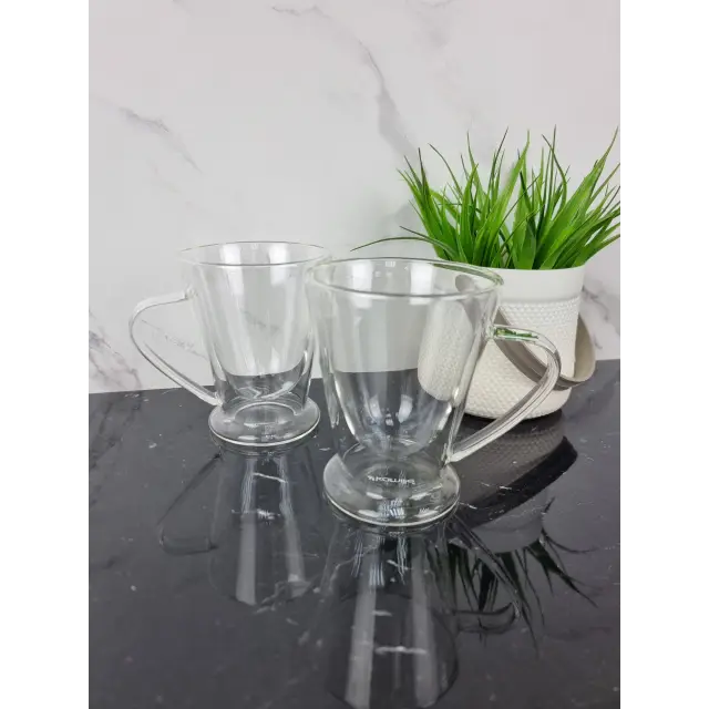 Набір чашок 2*250мл подвійне скло 9019 ᐉ 9019 - - класна ціна в ProPosud
