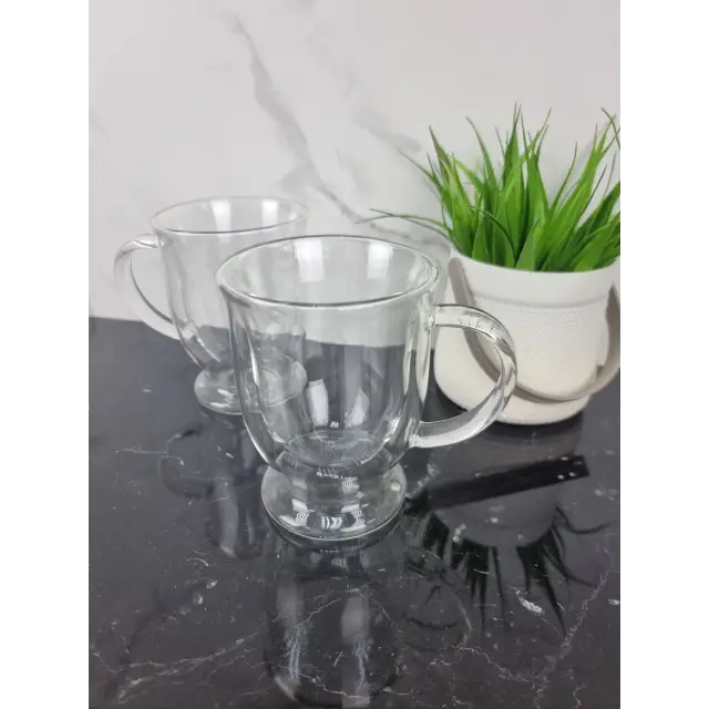 Набір чашок 2*370мл подвійне скло 9014 ᐉ 9014 - - класна ціна в ProPosud