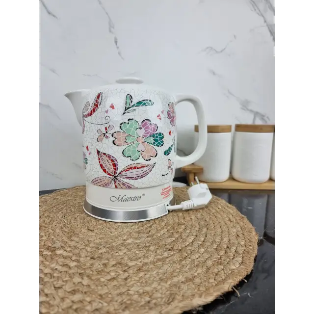 Електрочайник 1,5л 1200Вт кераміка Flowers MR-068 ᐉ MR-068 Flowers - - класная цена в ProPosud