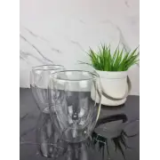 Набір чашок 2*350мл подвійне скло 9008 ᐉ 9008 - - класна ціна в ProPosud