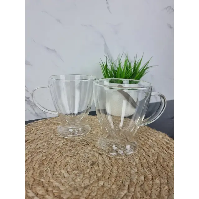 Набір чашок 2*300мл подвійне скло 9005 ᐉ 9005 - - класна ціна в ProPosud