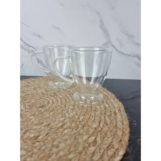 Набір чашок 2*300мл подвійне скло 9005 ᐉ 9005 - - класна ціна в ProPosud