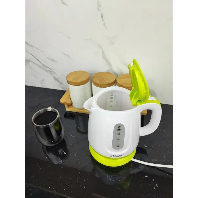 Електрочайник 1,0л 1100Вт пластик Green MR-013 ᐉ MR-013 Green - - класна ціна в ProPosud