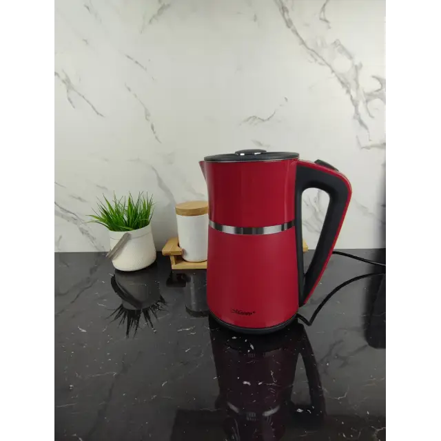 Електрочайник 1,7л 2200Вт метал Red MR-030 ᐉ MR-030 Red - - класна ціна в ProPosud