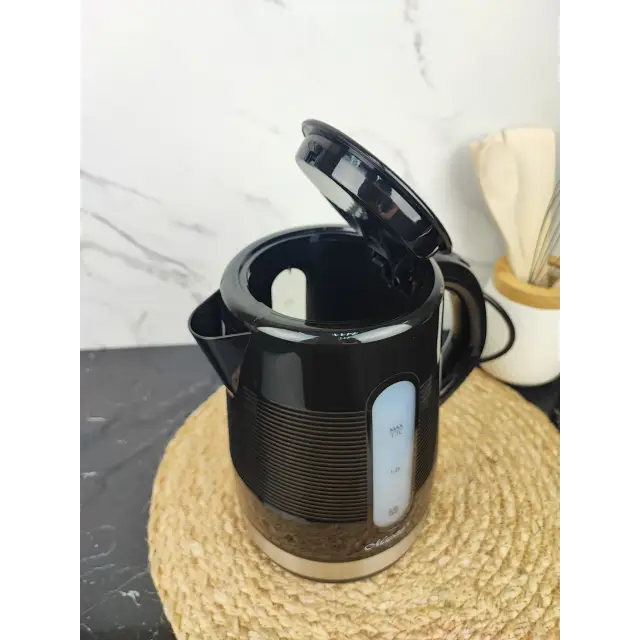 Електрочайник 1,7л 2000Вт пластик Black MR-035 ᐉ MR-035 Black - - класная цена в ProPosud