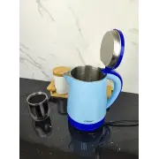 Електрочайник 1,2л 1600Вт пластик Blue MR-037 ᐉ MR-037 Blue - - класна ціна в ProPosud