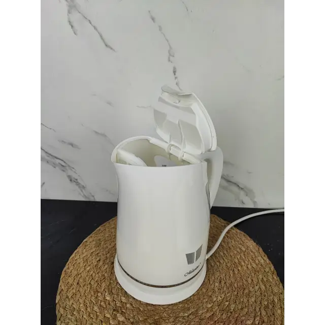 Електрочайник 1,7л 2000Вт пластик White MR-038 ᐉ MR-038 White - - класна ціна в ProPosud