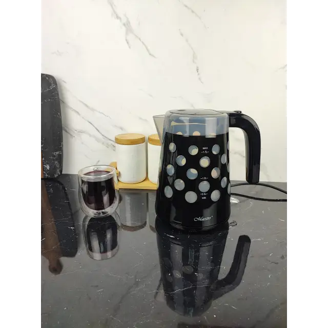 Електрочайник 1,7л 2200Вт пластик Black MR-045 ᐉ MR-045 Black - - класна ціна в ProPosud