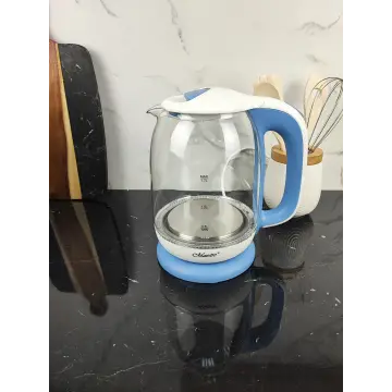 Електрочайник 1,7л 2000Вт скло Blue MR-056 ᐉ MR-056 Blue - - класна ціна в ProPosud