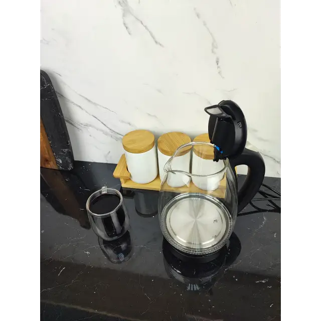 Електрочайник 1,7л 2200Вт скло MR-057 ᐉ MR-057 - - класна ціна в ProPosud