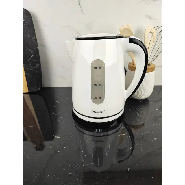 Електрочайник 1,8л 2000Вт пластик White MR-058 ᐉ MR-058 White - - класна ціна в ProPosud