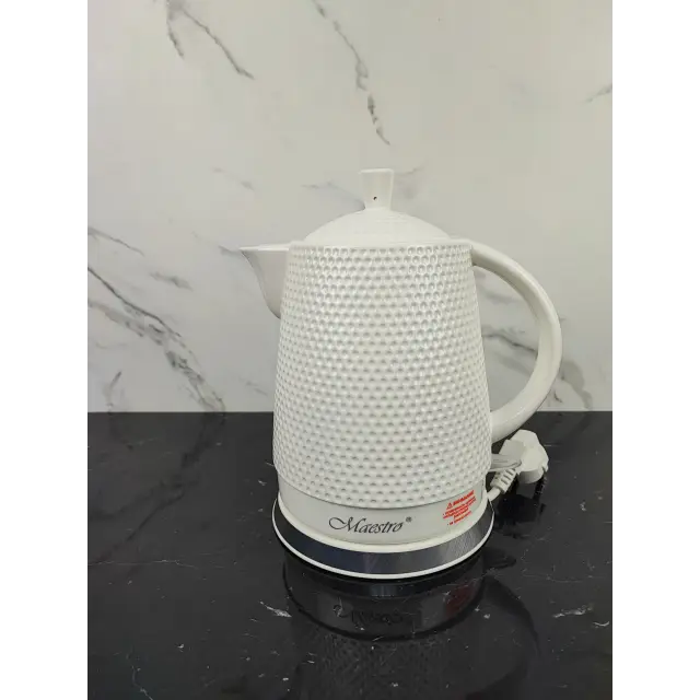 Електрочайник 1,5л 1500Вт кераміка White MR-069 ᐉ MR-069 White - - класная цена в ProPosud
